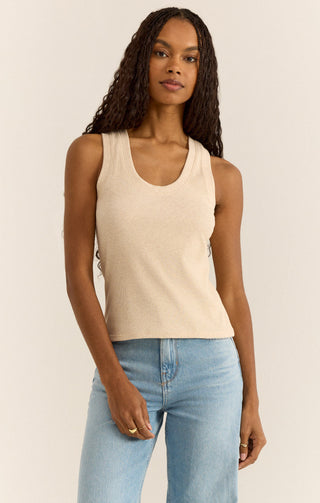 SIRENA RIB TANK (LIGHT OATMEAL HEATHER) - Z SUPPLY