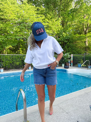 CLUB POLO SWEATSHIRT (WHITE) - Z SUPPLY