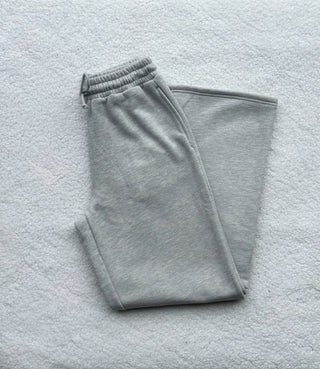 AFTERNOON GREY BASIC BLANK FLARE SWEATPANTS (GREY)