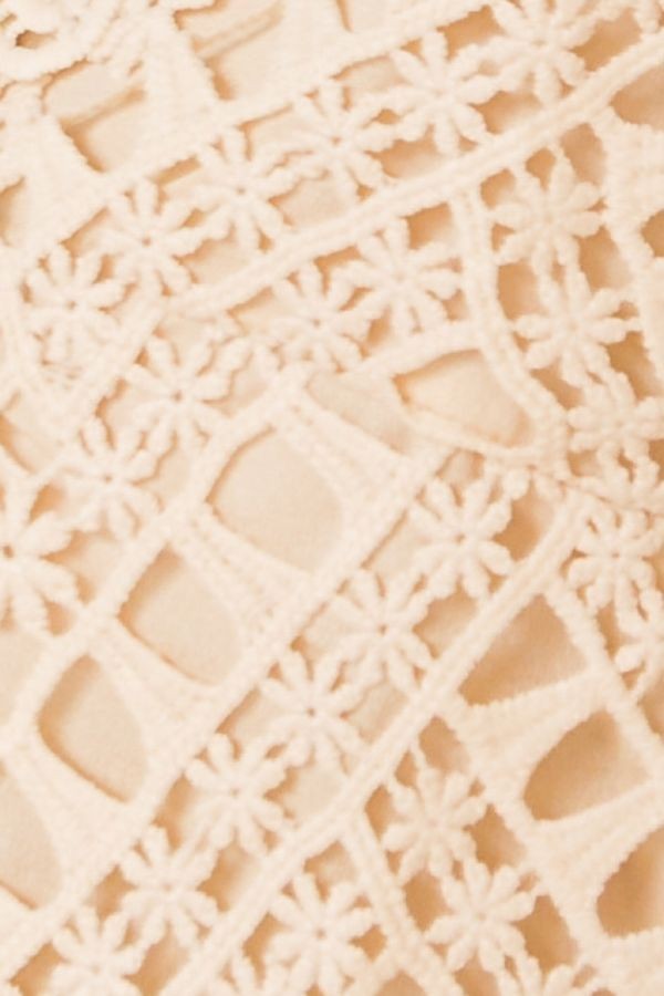 Crochet Short Sleeve Top (Oatmeal)