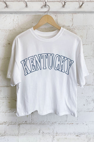 KENTUCKY BOXY TEE (WHITE)