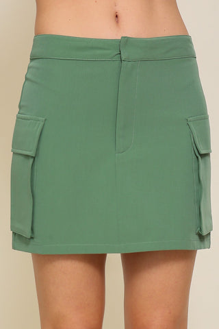 PENCIL CARGO MINI SKIRT