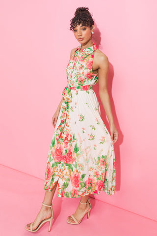 Spring Dream Printed Floral Midi