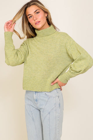 COZY DAYS ESSENTIALS SWEATER (LIME)