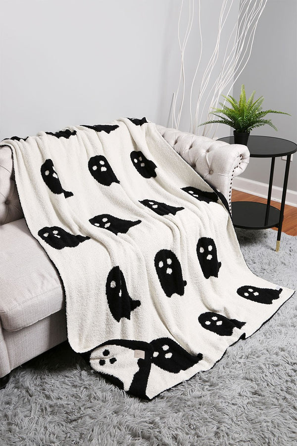 Ghost Patterned Throw Blanket
