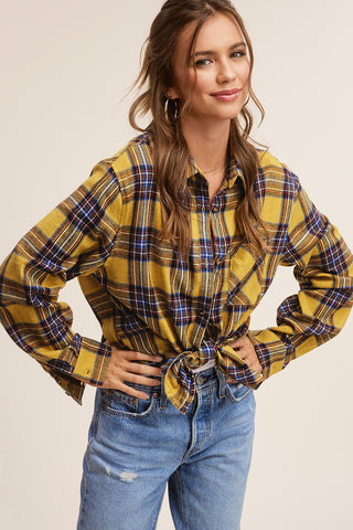 Avril Plaid Shirt (Marigold)