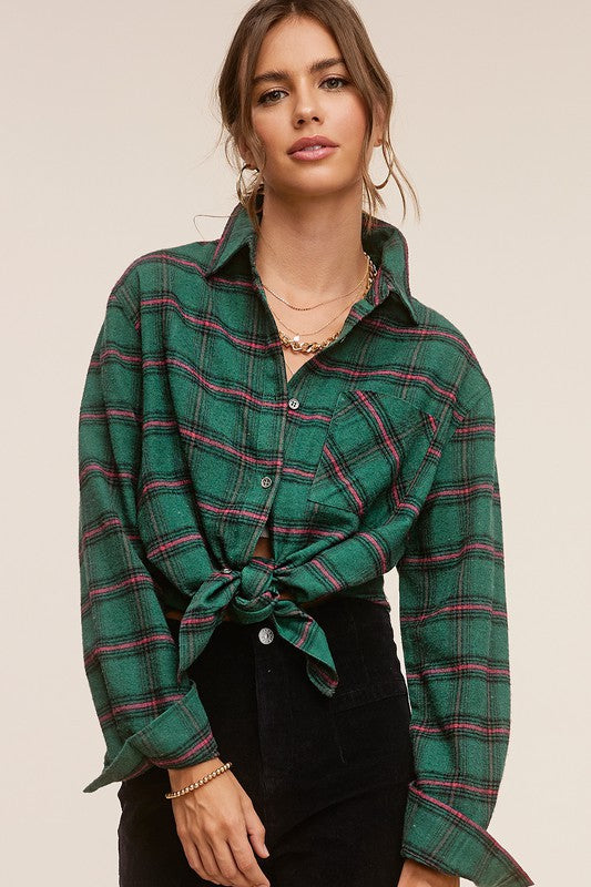 Mari Shirt (Emerald) Flannel
