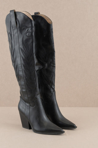 The Bronco Knee High Boots (Black)