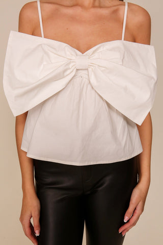 Front Bow Tie Tank (White)