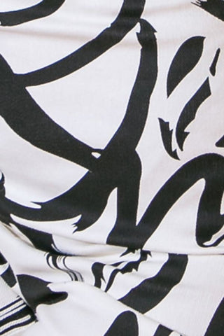 Printed Twill Jumpsuit Black/White