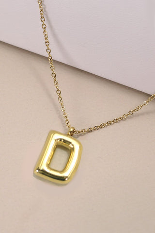 18K STAINLESS STEEL TARNISH FREE INITIAL NECKLACE