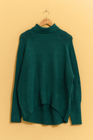 OVERSIZED TURTLENECK SWEATER (GREEN)