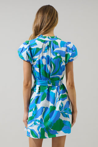 (XS) Pansie Floral Orela Shift Mini Dress