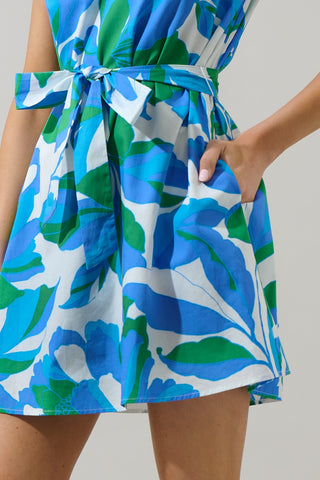 (XS) Pansie Floral Orela Shift Mini Dress
