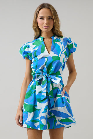 (XS) Pansie Floral Orela Shift Mini Dress