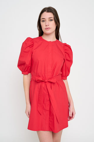 AEGEAN FLAME SUEDE DRESS - MEET ME IN SANTORINI