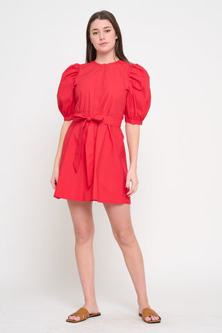 AEGEAN FLAME SUEDE DRESS - MEET ME IN SANTORINI