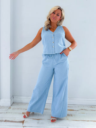 GILET COLZA BLEU CLAIR TOP