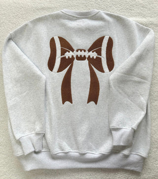 FOOTBALL BOWS EMBROIDER SWEATSHIRT