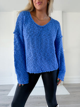 SCOOP NECK PULLOVER SWEATER