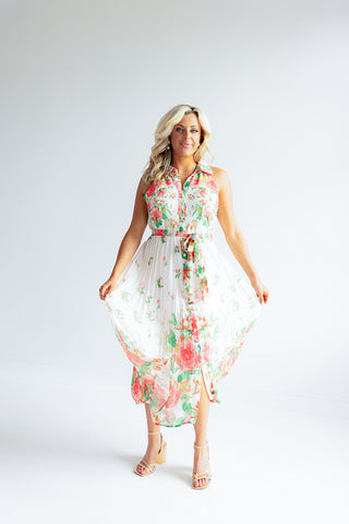 Spring Dream Printed Floral Midi