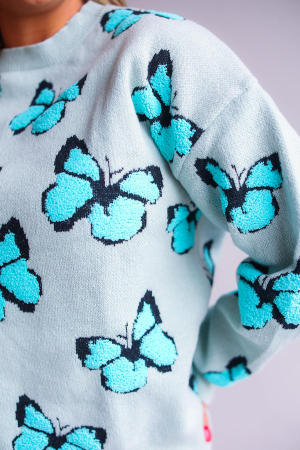 Butterfly Sweater (Teal)