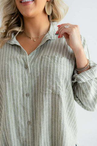 PERFECT LINEN STRIPE TOP (MEADOW) - Z SUPPLY