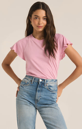 ABBY FLUTTER TEE (SUNSET MAUVE) - Z SUPPLY