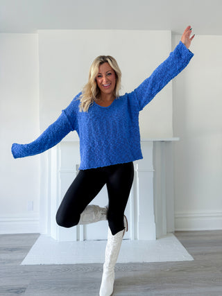 SCOOP NECK PULLOVER SWEATER