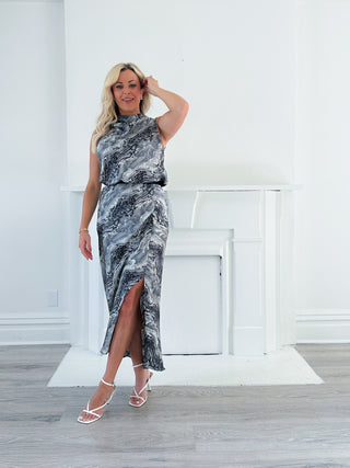 BIAS CUT SLIP SKIRT (PYTHON) - BISHOP + YOUNG