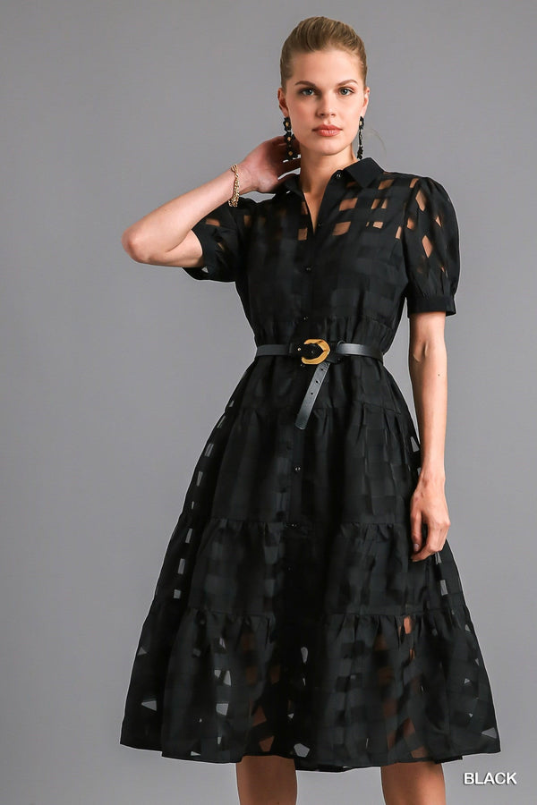 Button Down Maxi (Black) Dress