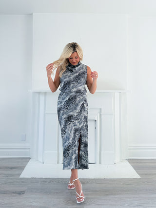 BIAS CUT SLIP SKIRT (PYTHON) - BISHOP + YOUNG