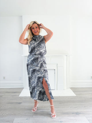 BIAS CUT SLIP SKIRT (PYTHON) - BISHOP + YOUNG