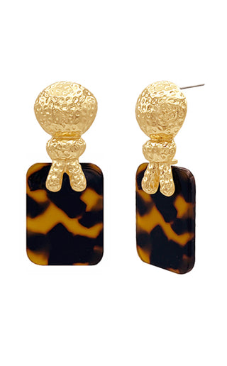 Rope Knot & Acetate Plate Earrings