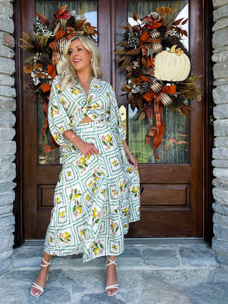 LEMON GROVE DELIGHT DRESS - MEET ME IN SANTORINI