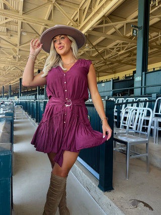 Bridget Belted Mini Dress