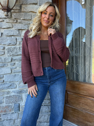 BETWEEN THE LINES CARDIGAN (SANDALWOOD) - Z SUPPLY koi