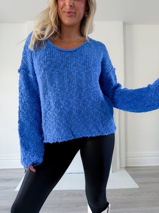 SCOOP NECK PULLOVER SWEATER