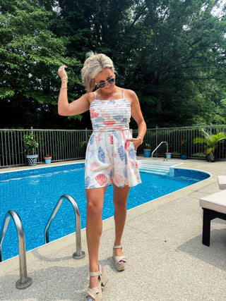 (MEDIUM) Seaside Swing Romper