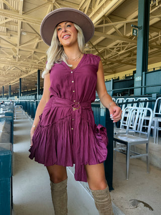 Bridget Belted Mini Dress