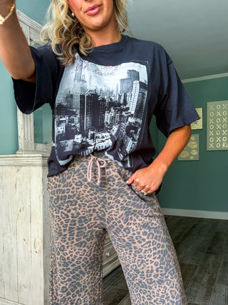 HUNTER KNIT LEOPARD PANT - Z SUPPLY