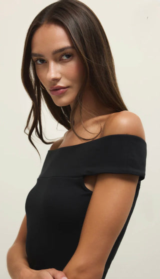 SECOND SKIN OFF THE SHOULDER (BLACK) - Z SUPPLY
