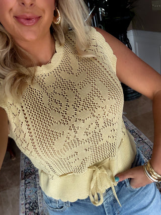 DAWN SWEATER TANK SWEATER (PALE YELLOW) - SAGE THE LABEL