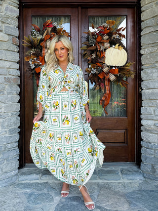 LEMON GROVE DELIGHT DRESS - MEET ME IN SANTORINI