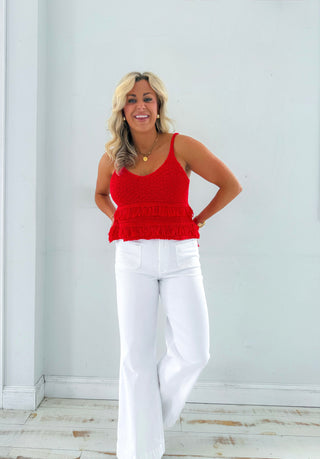 LUCIE FRINGE SWEATER TANK