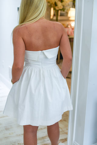 Hampton Social White Strapless Dress