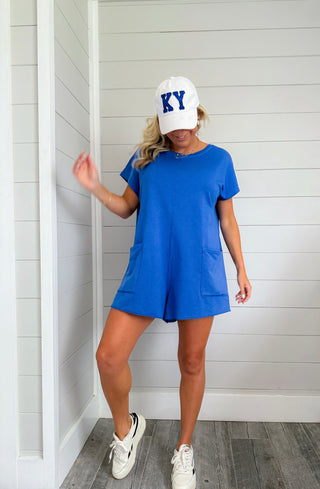Deep Back V-neck Cotton Modal Romper