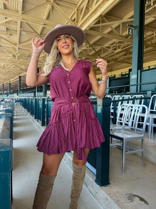 Bridget Belted Mini Dress