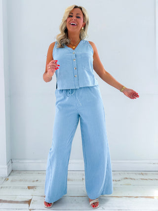 GILET COLZA BLEU CLAIR TOP