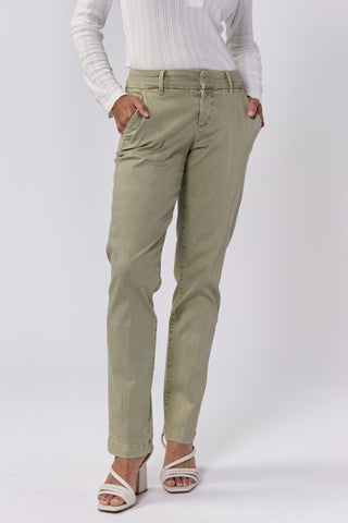 HAMPTON MID RISE TROUSER CUT ANKLE PANTS ABBEY STONE